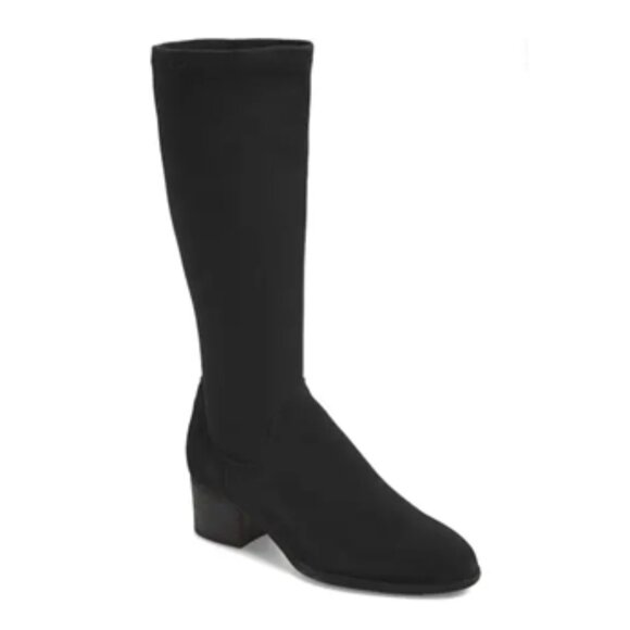 Bos. & Co. Black Aquastop Rally Waterproof Pointy Toe Knee-High Boot - Picture 1 of 15